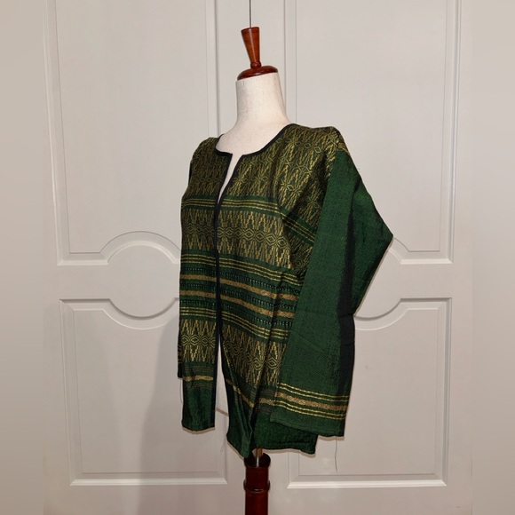 Hand loom vintage blazer made in Oaxaca mex. - Picture 5 of 6